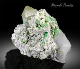 Pollucite with Green Tourmaline Crystals and Quartz Specimen from Afghanistan - 669 Gram
