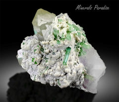 Pollucite with Green Tourmaline Crystals and Quartz Specimen from Afghanistan - 669 Gram