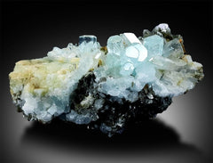 Natural Aquamarine Crystals, Aquamarine Cluster, Aquamarine Specimen, Mineral Specimen from Gilgit Pakistan, 324 g , 109*76*47 mm