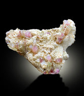 Natural Watermelon Tourmaline Crystals with Albite, Tourmaline Cluster, Tourmaline from Paproke, District Nuristan Afghanistan - 771 gram