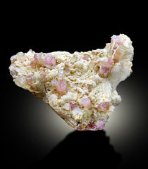 Natural Watermelon Tourmaline Crystals with Albite, Tourmaline Cluster, Tourmaline from Paproke, District Nuristan Afghanistan - 771 gram