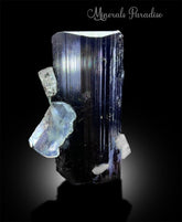 Aquamarine Crystal on Tourmaline, Natural Aquamarine, Black Tourmaline, Aquamarine Specimen, Aquamarine For Sale 132 g