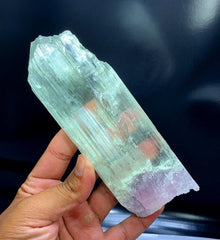 Bicolor Kunzite Crystal, Natural Kunzite, Kunzite Gemstone, Green Kunzite, Raw Kunzite, Kunzite Crystal From Afghanistan - 535 Gram