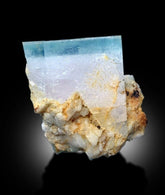 Terminated AquaMorganite With Feldspar Mineral Specimen From Skardu Pakistan - 92 gram