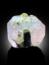Pink Morganite with Green Tourmalines, Morganite Specimen, Morganite Crystal, Tourmaline Crystal, Mineral Specimen, Raw Gemstone, 87 gram