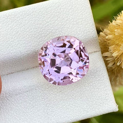 Violet Kunzite Gemstone For Wedding Ring, Loose Kunzite Cut Stone, Lilac Kunzite For Jewelry Making, Faceted Kunzite Gem, 11 CT