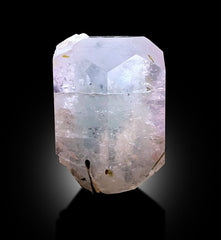 AquaMorganite Crystal, Green Tourmalines, Morganite var Aquamarine Crystal, Pink Morganite Specimen, bicolor Beryl, Mineral Specimen, 64 g