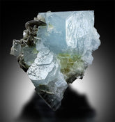Aquamarine Crystals Cluster Specimen with Mica from Gilgit Pakistan - 514 g, 97*98*56 mm