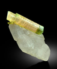 Natural Bicolor Tourmaline Crystal on Quartz, Tourmaline Specimen, Raw Mineral, Tourmaline from Paprok Afghanistan - 36 gram