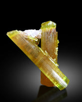 Twinned Watermelon Tourmaline Crystals with Lepidolite, Paproke Tourmaline, Raw Mineral, Tourmaline Specimen - 16 gram