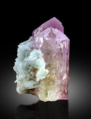 Natural Bicolor Kunzite with White Cleavelandite Albite, Kunzite Specimen, Raw Kunzite Stone, Kunzite from Afghanistan - 276 gram