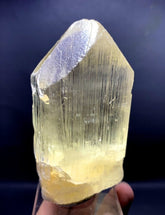 Natural Yellow Kunzite Crystal, Triphane Crystal, Kunzite Specimen, Spodumene Kunzite, Mineral Specimen, Crystal Specimen, 372g