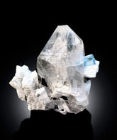 Blue Cap Aquamarine Crystals with Schorl Tourmaline, Quartz Crystals and Feldspar, Aquamarine Specimen, Tourmaline Crystals, 925 gram