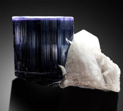 Purple Cap Tourmaline with Smoky Quartz Feldspar and Albite Specimen from Paprok Afghanistan - 440 g , 112*63 mm