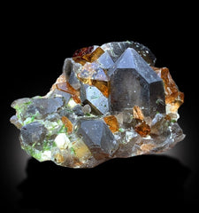 Topaz Crystals with Tourmalines, Smoky Quartz, Topaz Specimen, Tourmaline Cluster, Crystal Cluster, Mineral Specimen, Raw Topaz, 1883 g