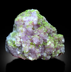 Natural Green Tourmaline Cluster on Pink Lepidolite, Tourmaline Specimen, Tourmaline Specimen from Paproke Afghanistan - 3949 gram