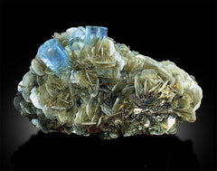 Aquamarine Crystals with Muscovite Mica, Terminated Aquamarine Crystals, Aquamarine Cluster, Aquamarine Crystals, Mineral Specimen, 1024g