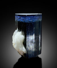 Natural Blue Cap Tourmaline Crystal with Cleavelandite Albite, Tourmaline Specimen, Tourmaline Crystal from Paproke Afghanistan - 38 gram