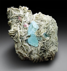 Aquamarine Crystals, Pink Apatite, Muscovite Mica, Aquamarine Specimen, Apatite Crystal, Combo Mineral, Mineral Specimen, Raw Stone, 1380 g