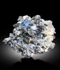 Natural Blue Color Aquamarine with Star Mica, Aquamarine Crystal, Mineral Specimen, Aquamarine from Shigar valley Skardu Pakistan - 463 gram