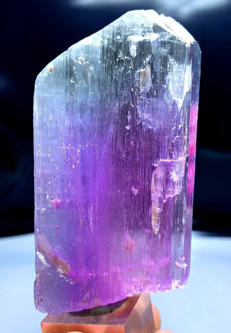 Natural Bicolor Kunzite Crystal, Kunzite Stone, Kunzite Specimen, Raw Mineral, Kunzite Crystal from Afghanistan - 291 gram