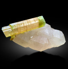 Natural Bicolor Tourmaline Crystal on Quartz, Tourmaline Specimen, Raw Mineral, Tourmaline from Paprok Afghanistan - 36 gram