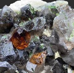 Topaz Crystals with Tourmalines, Herderite Crystals, Smoky Quartz Crystals, Crystal Cluster, Topaz Specimen, Tourmaline Cluster, 4377 g