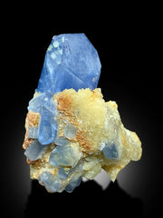 Celestine Crystals with Calcite Mineral Specimen from Afghanistan - 95 gram