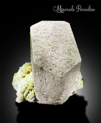 Bi-Color Tourmaline Crystal, Natural Tourmline, Tourmaline Crystal on Microcline Feldspar Albite From Paprok 821 Gram