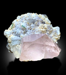 Morganite Specimen with Tourmalines, Pink Lepidolite and Quartz, Morganite Crystal, Tourmaline crystals, Pink Morganite, 170 gram