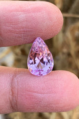 Pear Shape Kunzite Loose Gemstone, Pink Kunzite Gemstone for Jewelry Making, Flawless Kunzite Cut Stone, Natural Kunzite Birthstone, 7.60 CT