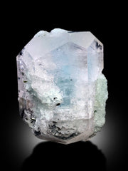 AquaMorganite, Morganite Var Aquamarine, AquaMorganite With Green Tourmalines and Albite From Afghanistan - 90 gram