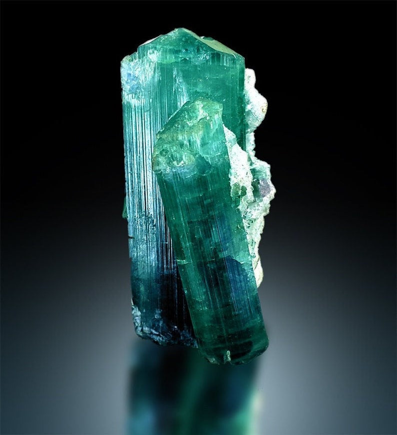 Paraiba Color Like Tourmaline Crystals with Cleavalandite Specimen From Paproke - 56 g, 53*34*26 mm