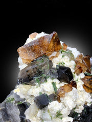 Topaz Crystals with Tourmalines, Herderite Crystals, Smoky Quartz and Feldspar Specimen, Topaz Specimen, Tourmaline Cluster, 4.9 kg