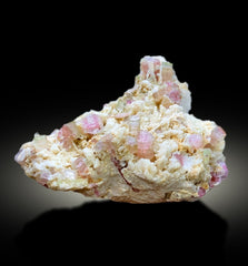 Natural Watermelon Tourmaline Crystals with Albite, Tourmaline Cluster, Tourmaline from Paproke, District Nuristan Afghanistan - 771 gram