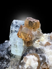 Natural Topaz Crystals With Aquamarines Quartz and Feldspar Mineral Specimen From Skardu Pakistan - 424 gram