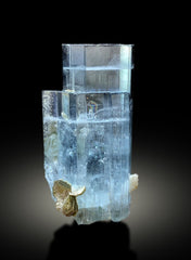 Natural Sky Blue Color Aquamarine Crystal, Aquamarine with Mica, Aquamarine from Shigar valley Skardu Pakistan - 49 gram