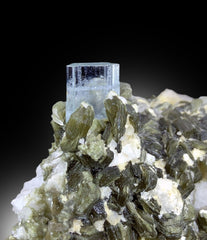 Transparent Blue Color Aquamarine Crystal with Star Mica, Aquamarine Specimen, Aquamarine from Shigar valley Skardu Pakistan - 408 gram