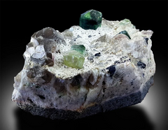 Tourmaline with Triphane Kunzite, Apatite and Quartz Combo Specimen, Green Tourmaline Crystals, Yellow Triphane, Apatite Crystal, 1734 Gram