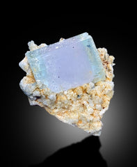 AquaMorganite, Morganite Var Aquaamrine, AquaMorganite With Schorl and Feldspar From Skardu Pakistan - 80 gram