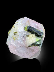 Pink Morganite with Green Tourmalines, Morganite Specimen, Morganite Crystal, Tourmaline Crystal, Mineral Specimen, Raw Gemstone, 87 gram