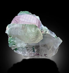Pink Morganite with Tourmalines and Quartz Specimen from Afghanistan, 378 gram