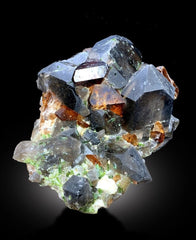 Topaz Crystals with Tourmalines, Smoky Quartz, Topaz Specimen, Tourmaline Cluster, Crystal Cluster, Mineral Specimen, Raw Topaz, 1883 g