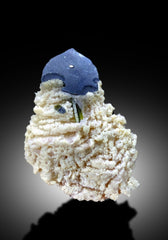 Natural Blue Cap Tourmaline Crystals with Albite, Tourmaline Specimen, Raw Mineral, Paproke Tourmaline, Crystal Specimen - 93 gram