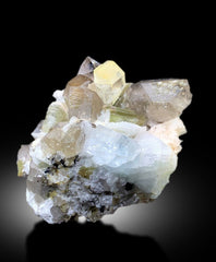 Yellow Triphane Kunzite with Aquamarines, Smoky Quartz and Mica, Kunzite Specimen, Raw Mineral, Kunzite from Afghanistan - 685 gran