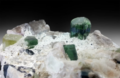 Tourmaline with Triphane Kunzite, Apatite and Quartz Combo Specimen, Green Tourmaline Crystals, Yellow Triphane, Apatite Crystal, 1734 Gram