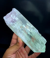 Bicolor Kunzite Crystal, Natural Kunzite, Kunzite Gemstone, Green Kunzite, Raw Kunzite, Kunzite Crystal From Afghanistan - 535 Gram