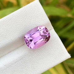 Lilac Kunzite Loose Gemstone For Anniversary Ring, Faceted Kunzite Gemstone For Ring Making, Natural Pink Kunzite Flawless Gemstone, 7 CT