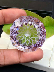 Round Flower Cut Purple Color Amethyst Gemstone, Loose Gemstone, Amethyst Jewellry, Jewellry Making, Gemstone Jewellry - 176.85 cts