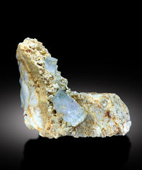 Natural AquaMorganite Crystals with Feldspar, Morganite var Aquamarine, AquaMorganite Specimen from Skardu Pakistan - 495 gram